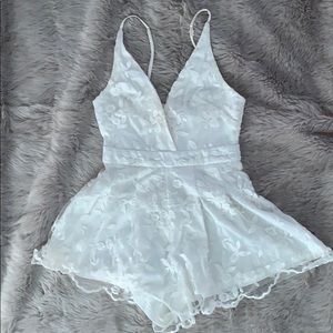 White Lace Romper